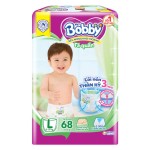 Bỉm tã dán Bobby size L, 68 miếng (9-13kg)