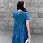  Đầm Babydoll dáng xoè tay áo phồng dễ thương 
