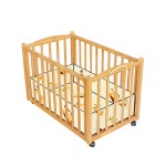 Nôi gỗ đa năng màu tự nhiên Autoru hàng cao cấp