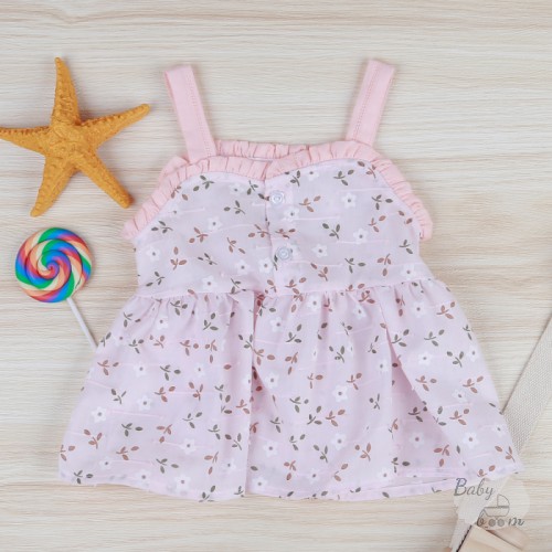 Set váy 2 dây hoa băng đô