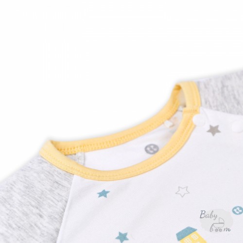 Bộ quần áo cộc tay cài vai tinh nghịch cho bé trai