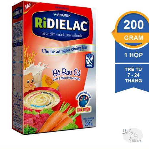 Bột ăm dặm Ridielac Gold bò rau củ HG 200g 