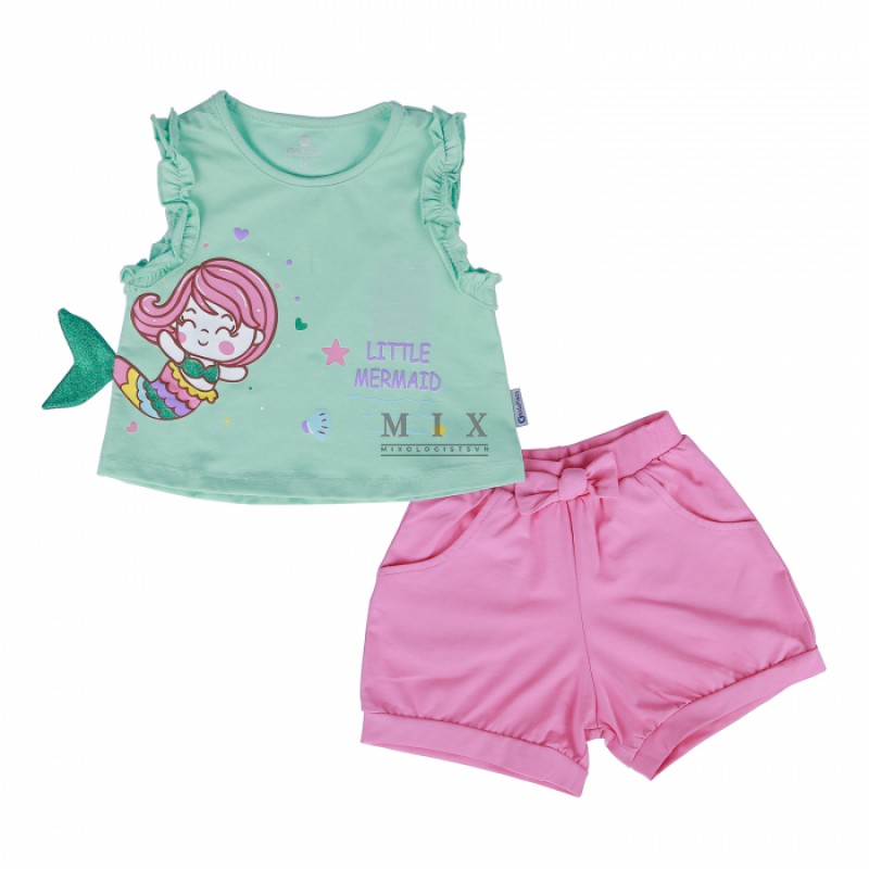Bộ ba lỗ bé gái in little 